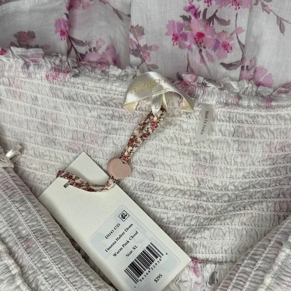 LoveShackFancy Deanna Halter Dress Warm Pink Cloud XL - Picture 6 of 7